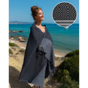 Toalla Hammam Sahara · Negro