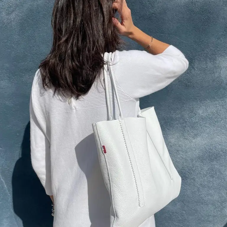 Bolso Lais Piel Premium · Blanco - Imagen 4