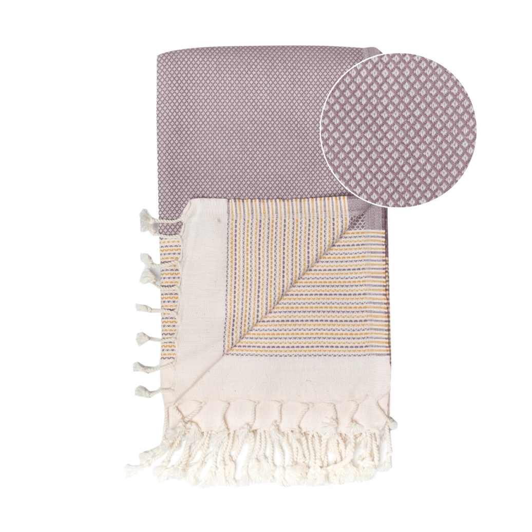 Toalla Hammam Pharao · Marrón y Amarillo - Imagen 5