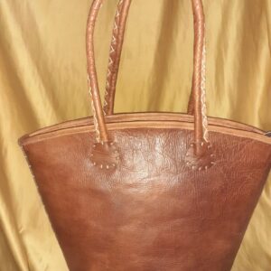 Bolso Capazo Artesanal de Cuero Vacuno