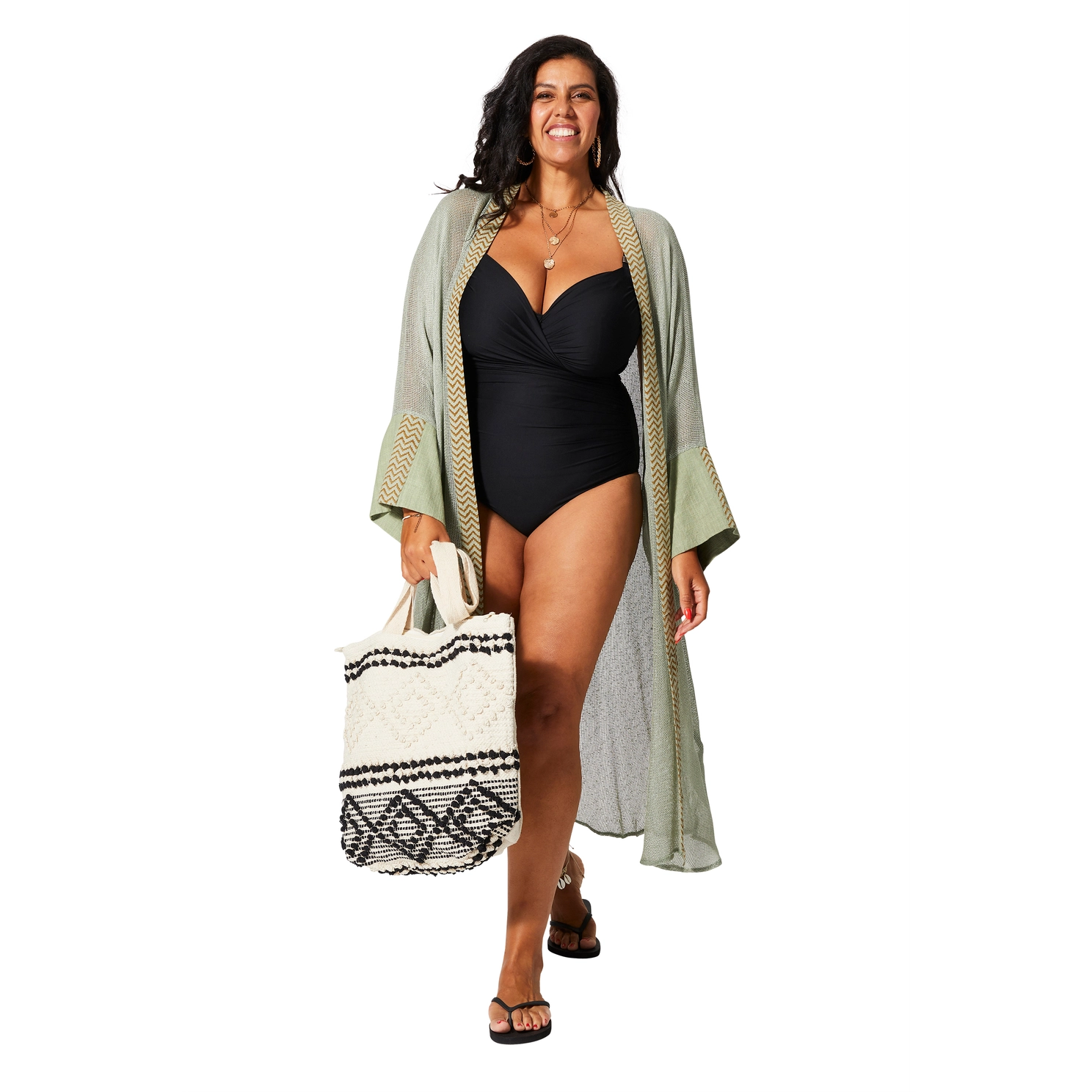 Kimono Largo Costa Esmeralda · Verde - Imagen 4