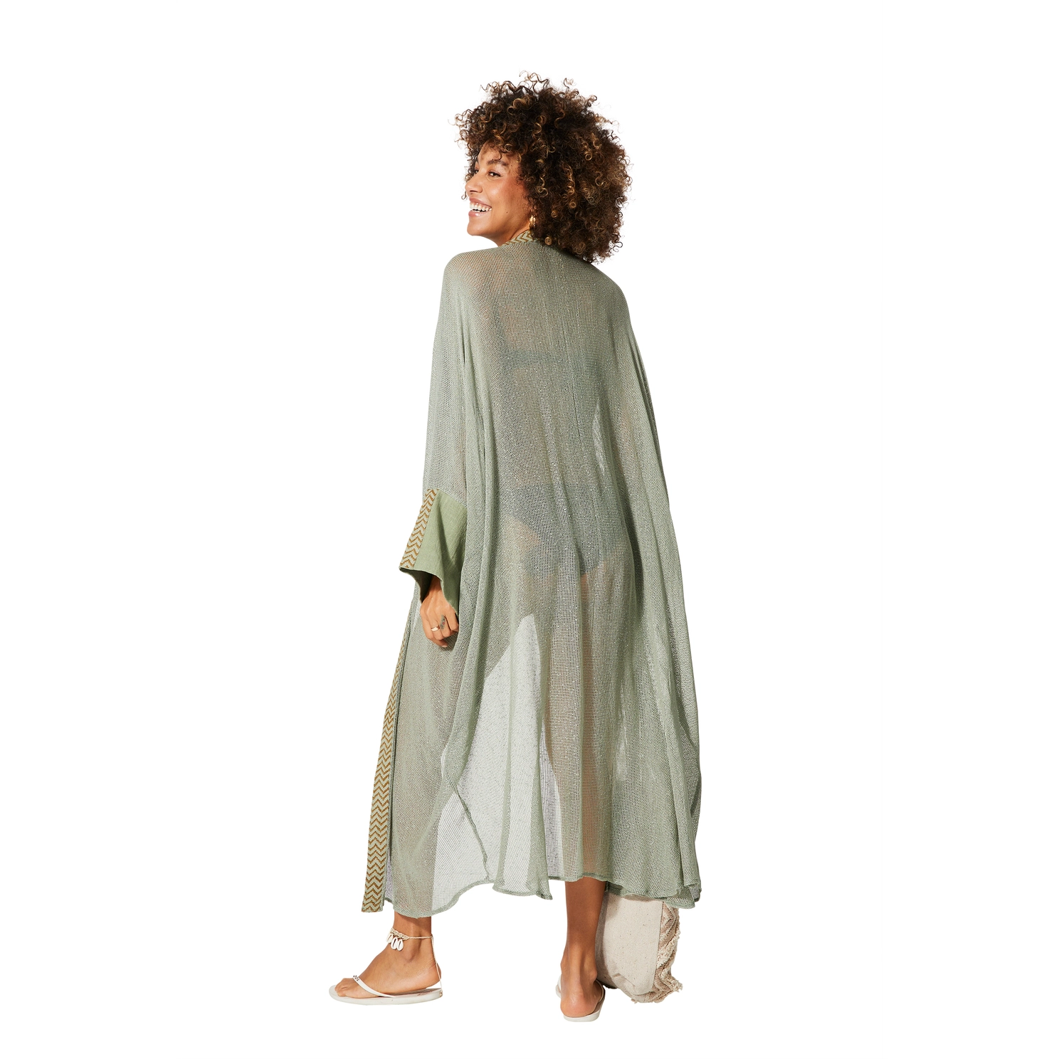 Kimono Largo Costa Esmeralda · Verde - Imagen 3