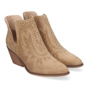 Botines de Tacón Campero para Mujer Elegantes y Cómodos – Taupe