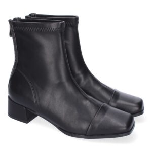 Botín Elegante de Mujer, Cómodo, Diseño Moderno, Cremallera Trasera – Negro