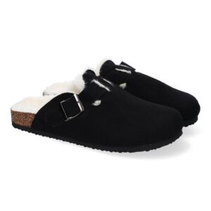 Zueco Plano para Mujer, Comodo y Elegante, Diseño Moderno, Planta Bio - Negro