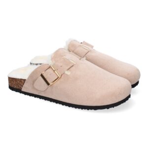 Zueco Plano para Mujer, Comodo y Elegante, Diseño Moderno, Planta Bio - Beige