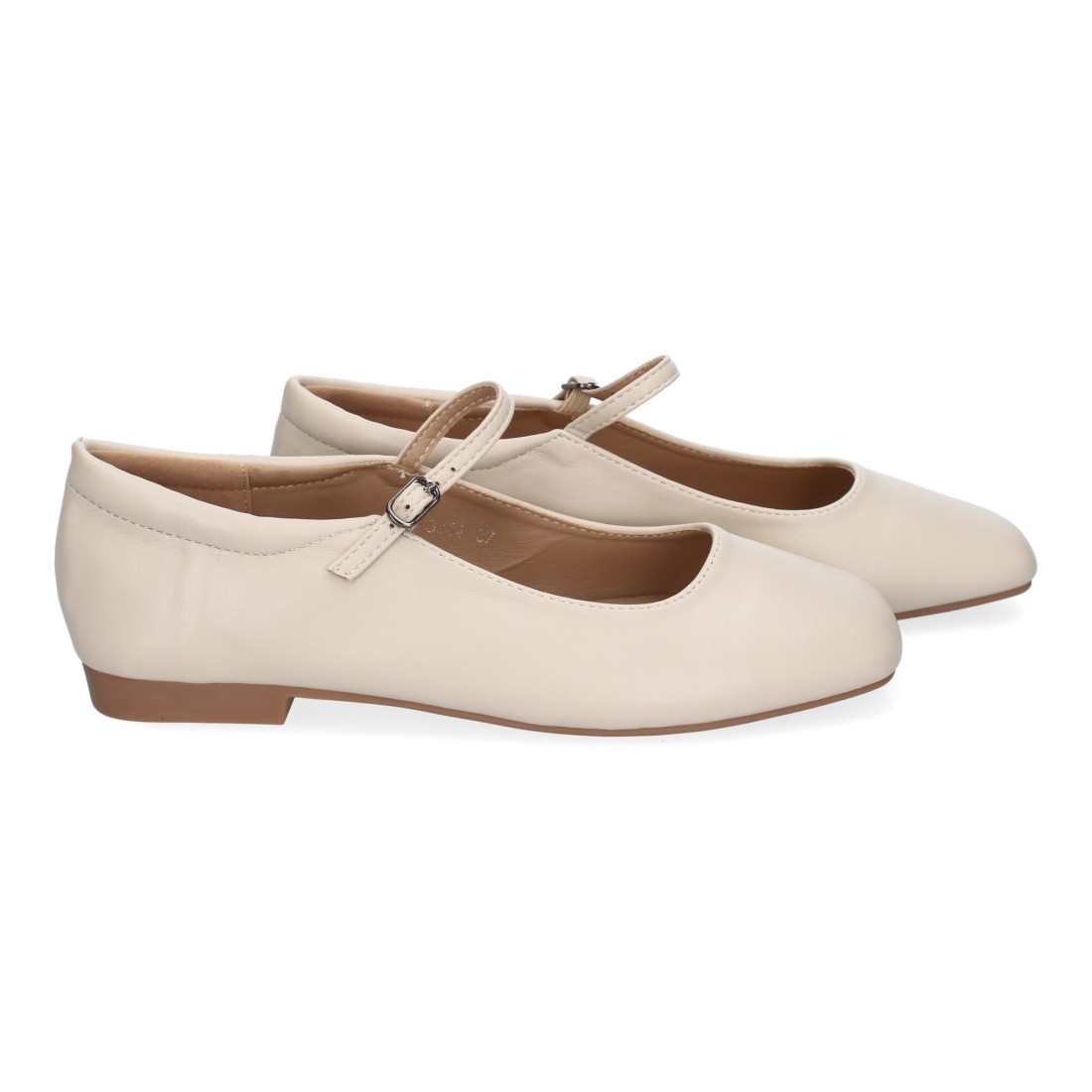 Bailarina tipo francesa con hebilla – Beige - Imagen 5