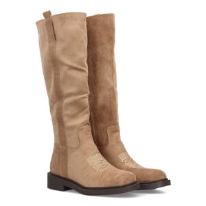 Bota con grabado cowboy para mujer - Apricot