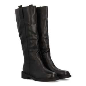 Bota con grabado cowboy para mujer - Negro
