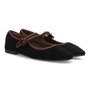 Bailarinas mujer con hebilla circular ajustable - Negro