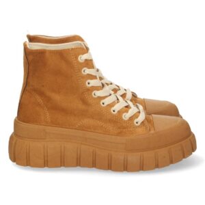 Zapatilla Abotinada de Plataforma - Camel
