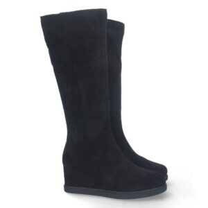 Bota de Cuña con Cremallera - Negro