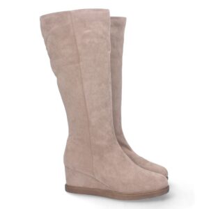 Bota de Cuña con Cremallera - Taupe