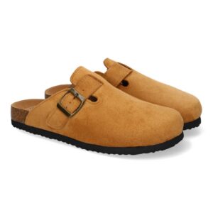 Zueco plano ancho de mujer - Topo