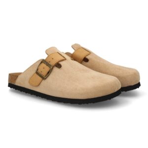 Zueco plano ancho de mujer - Nude